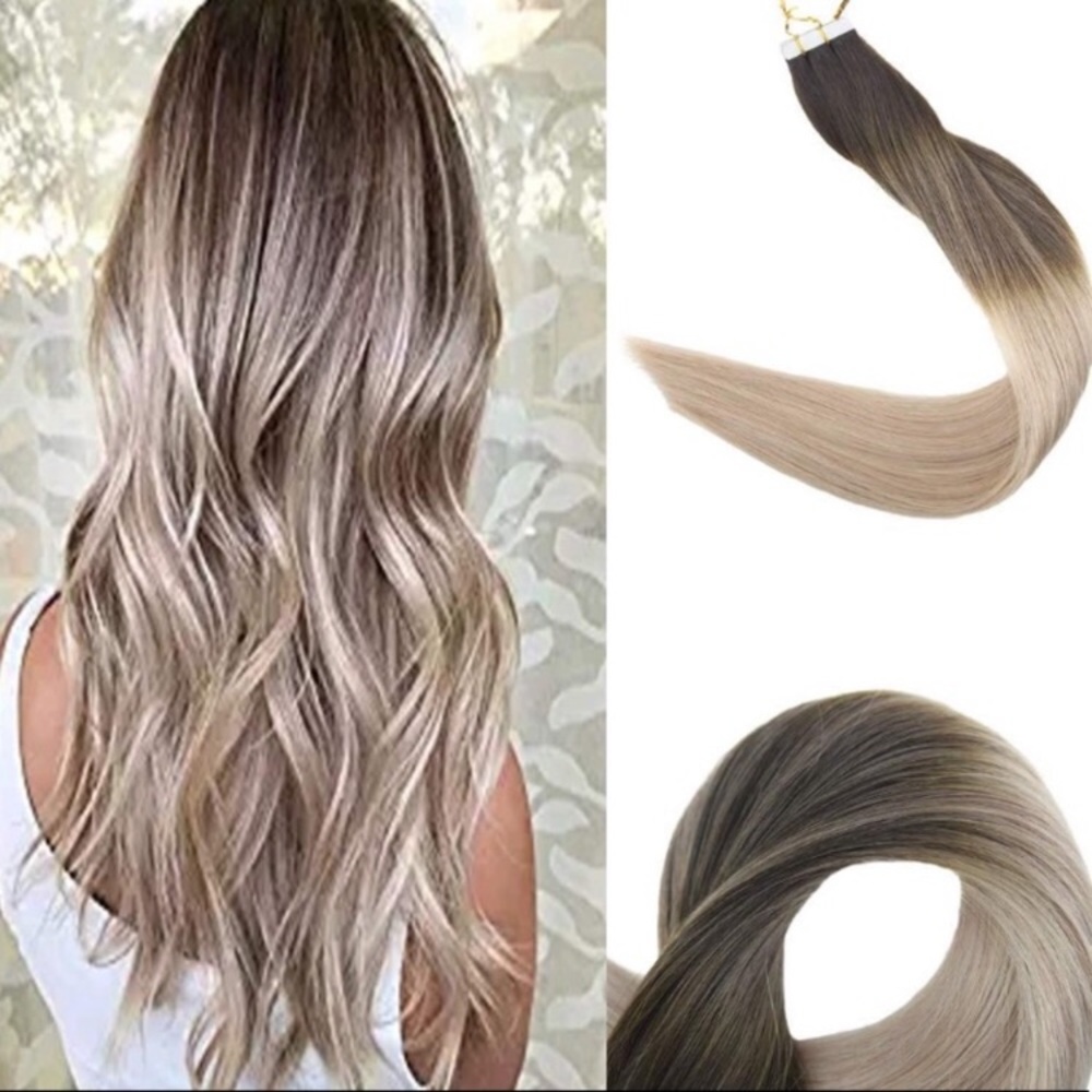 ✨ 2 20” #2 Brown-#18 to #60 BALAYAGE HUMAN TAPEINS